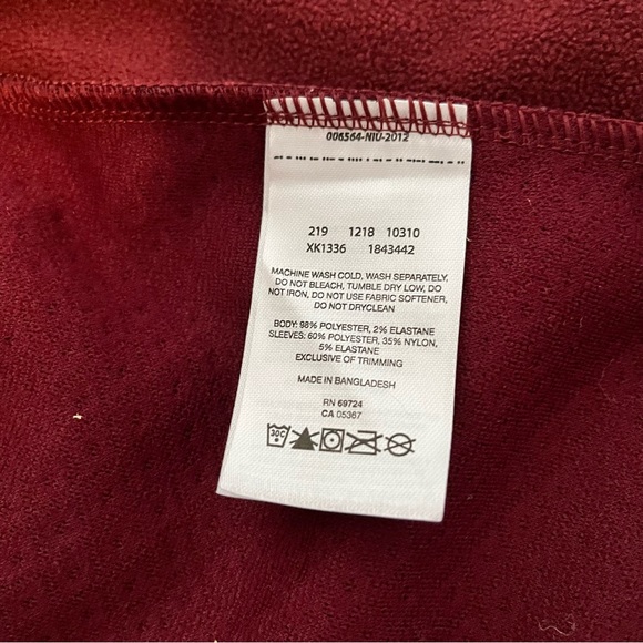 Columbia Full Zip Jacket Deep Maroon - size L - Picture 8 of 9